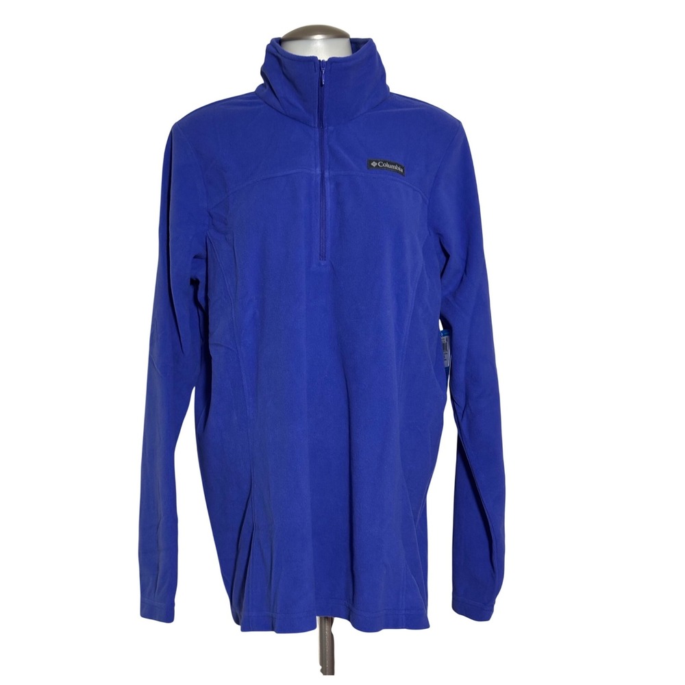 Columbia Lake Aloha Half Zip‎ Fleece Womens XL Blue New Mock Neck Pullover
